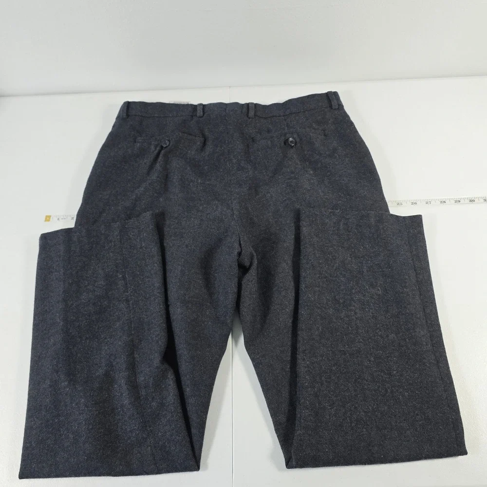 Banana Republic Mens Tailored Slim Fit Wool Blend Dress Pants Charcoal 35x32